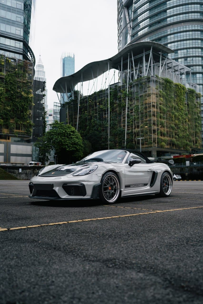 2022 Porsche 718 Spyder available for luxury car rental in Kuala Lumpur — Convertible class on the published rate sheet