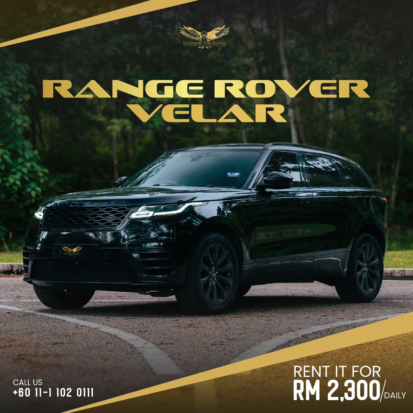 2023 Range Rover Velar available for luxury car rental in Kuala Lumpur — SUV class on the published rate sheet